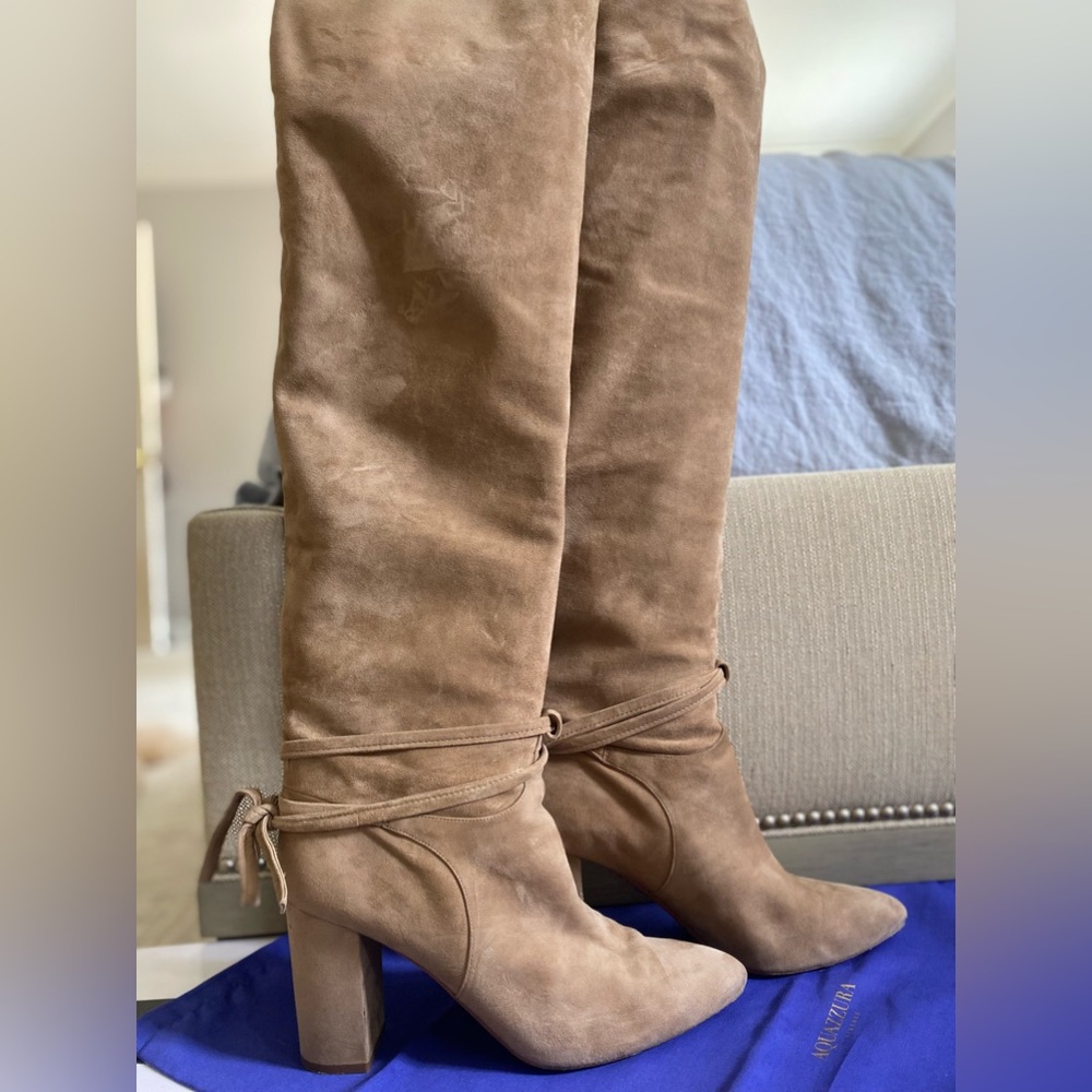 Aquazurra suede boots